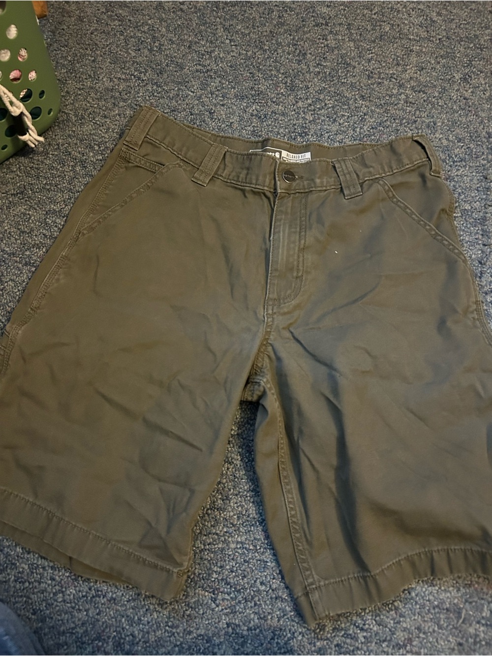 Carhartt Men's Olive Work Shorts